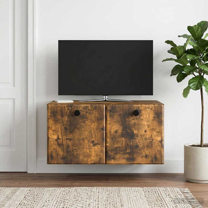 Mobile Porta TV da Muro 59,5 x 41 x 30 cm Rovere Fumo