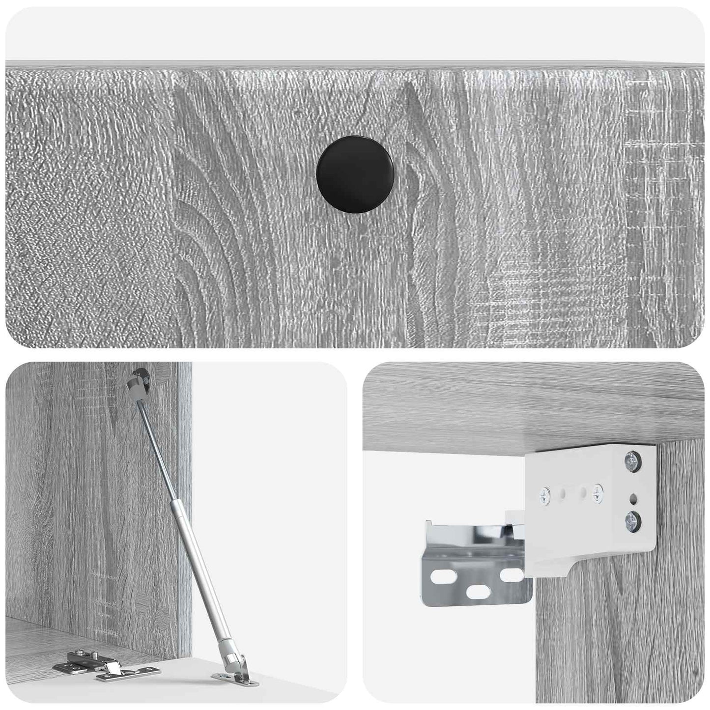 Mobile Porta TV da Muro 59,5 x 41 x 30 cm Sonoma grigio