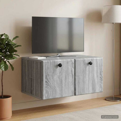 Mobile Porta TV da Muro 59,5 x 41 x 30 cm Sonoma grigio