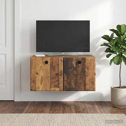 Mobile Porta TV da Muro 59,5 x 41 x 30 cm Legno antico