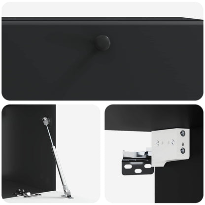 Mobile Porta TV da Muro Nero 78,5 x 41 x 30 cm | homemem39