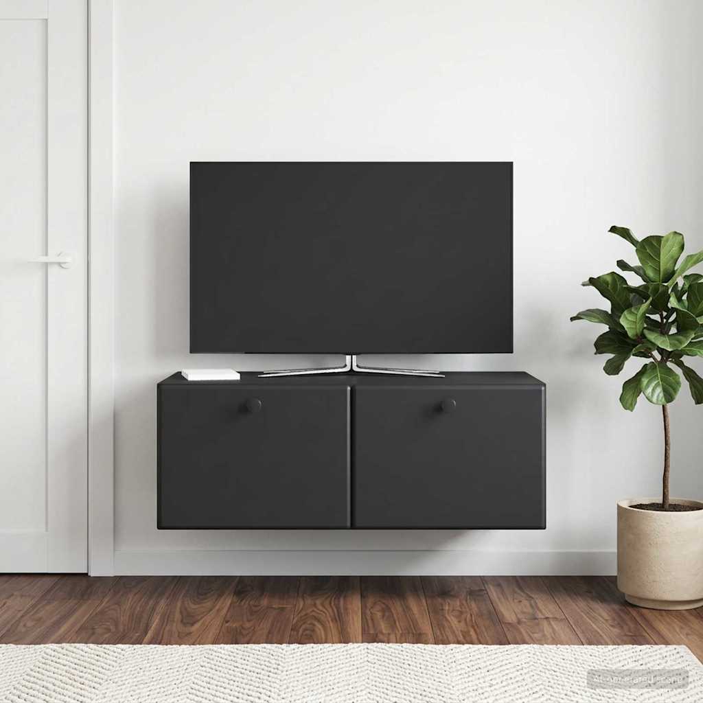 Mobile Porta TV da Muro 78,5 x 41 x 30 cm Nero