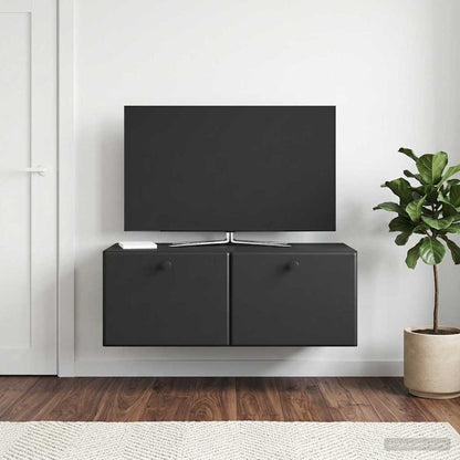 Mobile Porta TV da Muro 78,5 x 41 x 30 cm Nero
