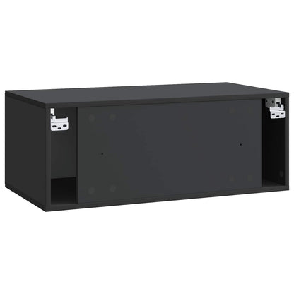 Mobile Porta TV da Muro Nero 78,5 x 41 x 30 cm | homemem39
