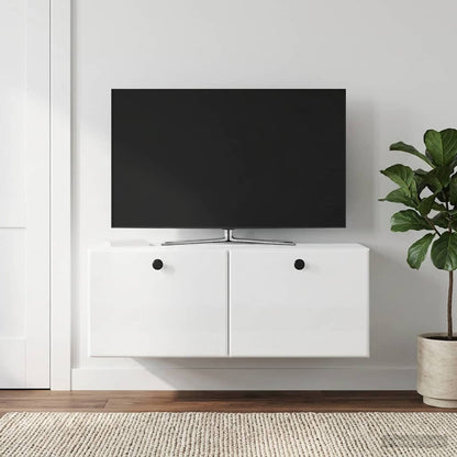Mobile Porta TV da Muro 78,5 x 41 x 30 cm Bianco Lucido