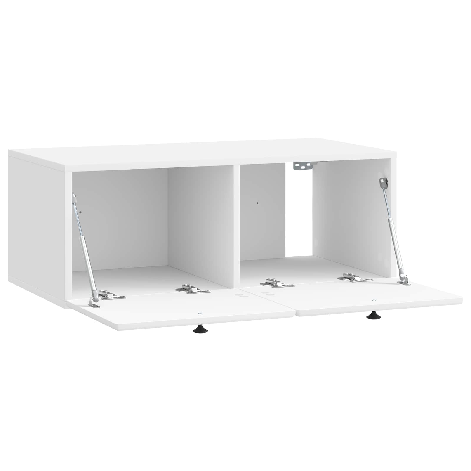 Mobile Porta TV da Muro Bianco Lucido 78,5 x 41 x 30 cm | homemem39