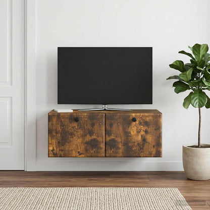 Mobile Porta TV da Muro 78,5 x 41 x 30 cm Rovere Fumo