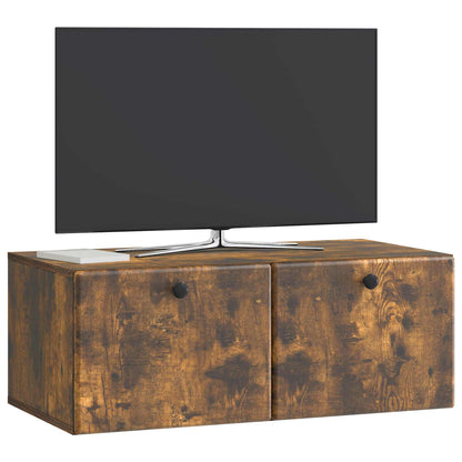 Mobile Porta TV da Muro 78,5 x 41 x 30 cm Rovere Fumo