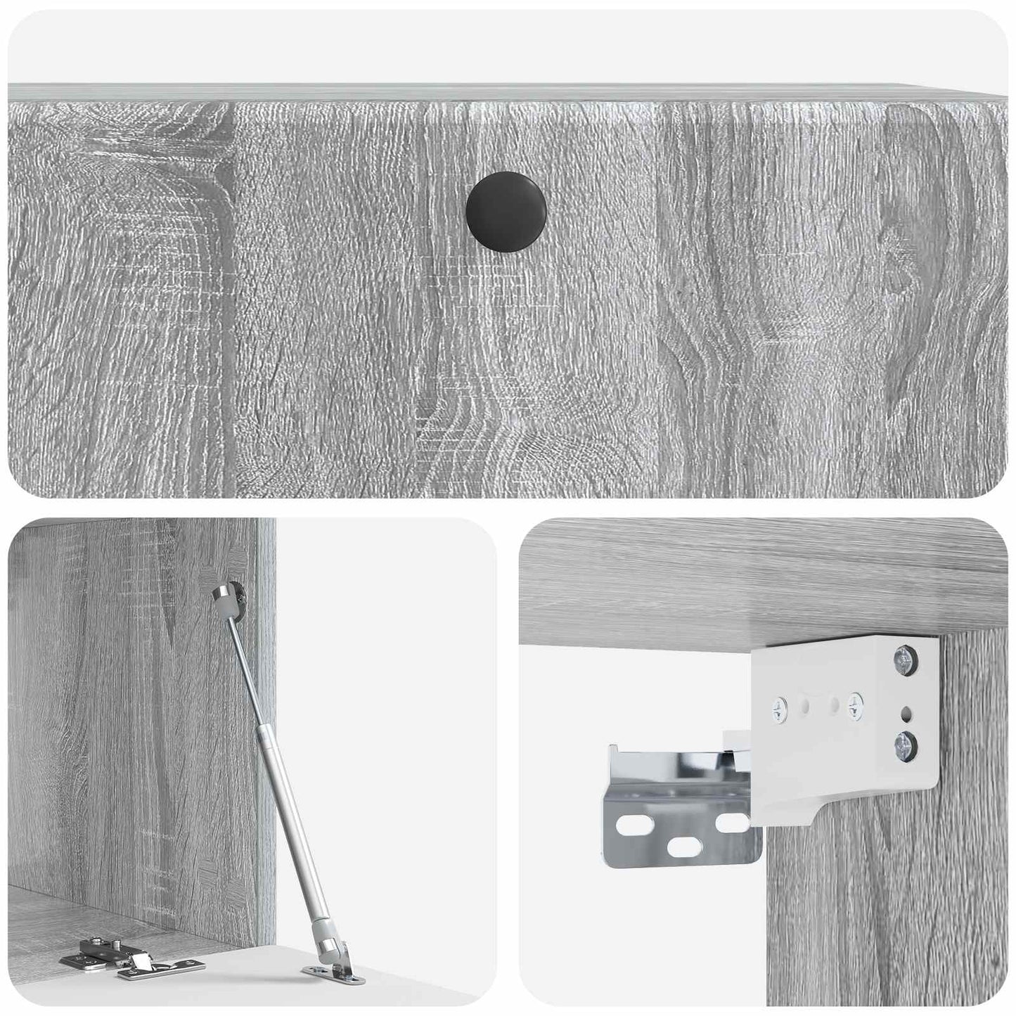 Mobile Porta TV da Muro 78,5 x 41 x 30 cm Sonoma grigio