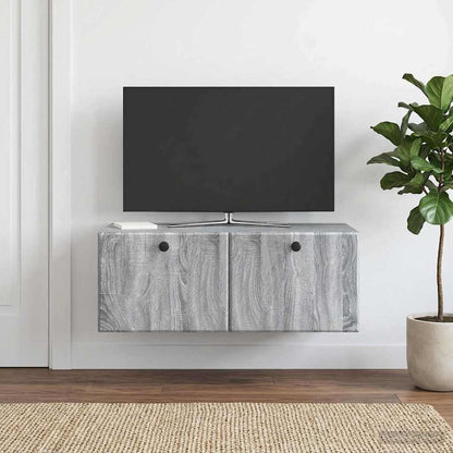 Mobile Porta TV da Muro 78,5 x 41 x 30 cm Sonoma grigio