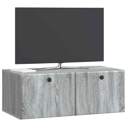 Mobile Porta TV da Muro 78,5 x 41 x 30 cm Sonoma grigio