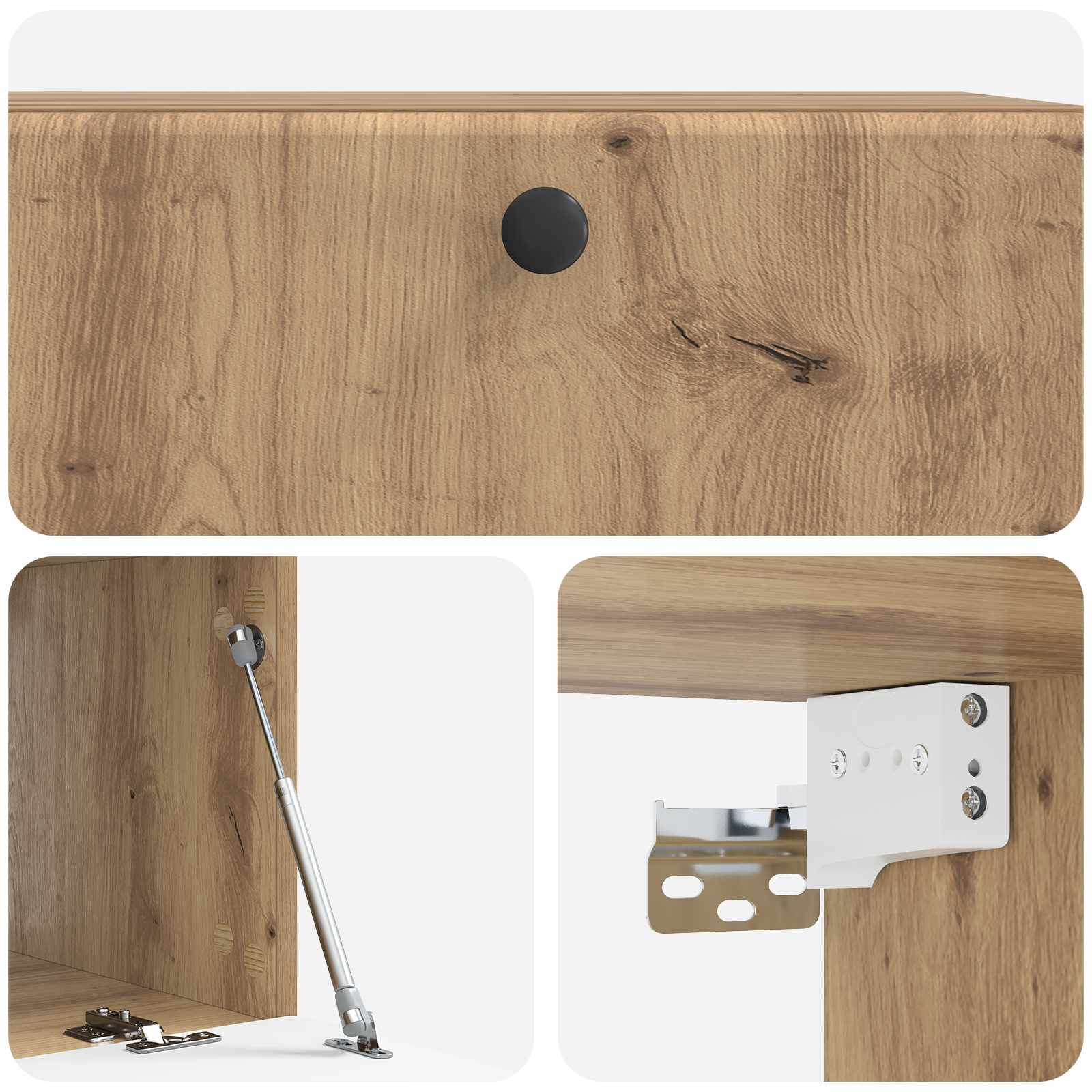 Mobile Porta TV da Muro Rovere Artigianale 78,5 x 41 x 30 cm | homemem39