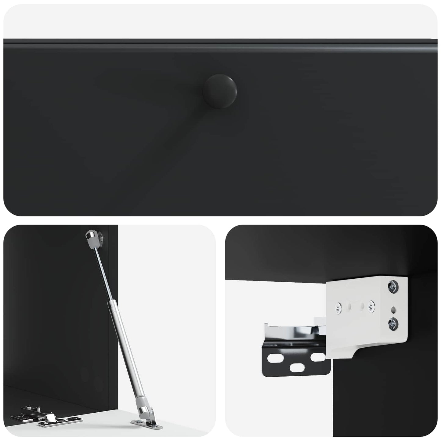 Mobile Porta TV da Muro Montaggio a parete Nero 98 x 41 x 30 cm | homemem39