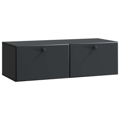 Mobile Porta TV da Muro Montaggio a parete Nero 98 x 41 x 30 cm | homemem39