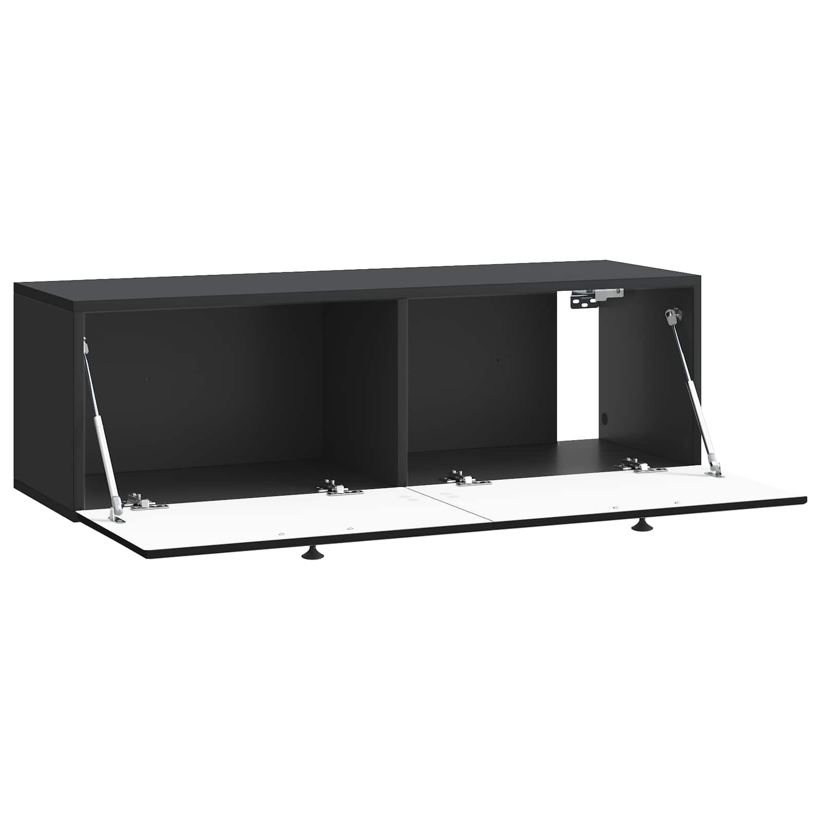 Mobile Porta TV da Muro Montaggio a parete Nero 98 x 41 x 30 cm | homemem39