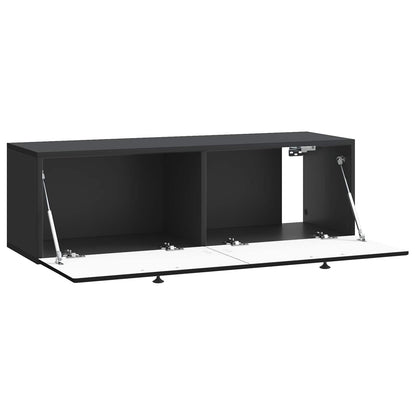 Mobile Porta TV da Muro Montaggio a parete Nero 98 x 41 x 30 cm | homemem39