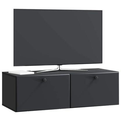 Mobile Porta TV da Muro Montaggio a parete Nero 98 x 41 x 30 cm | homemem39