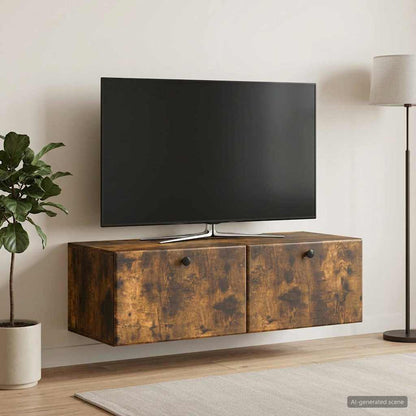 Mobile Porta TV da Muro 98 x 41 x 30 cm Rovere Fumo