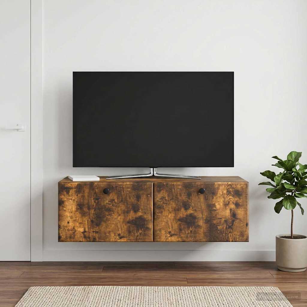 Mobile Porta TV da Muro 98 x 41 x 30 cm Rovere Fumo