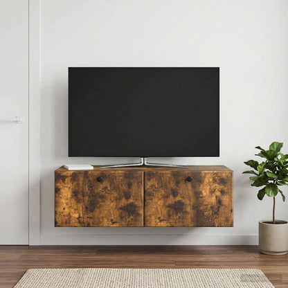 Mobile Porta TV da Muro 98 x 41 x 30 cm Rovere Fumo
