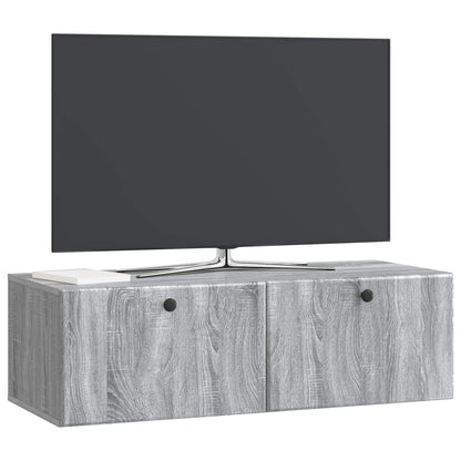 Mobile Porta TV da Muro 98 x 41 x 30 cm Sonoma grigio