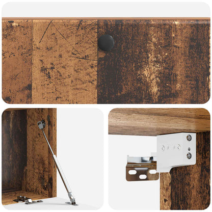 Mobile Porta TV da Muro 98 x 41 x 30 cm Legno antico
