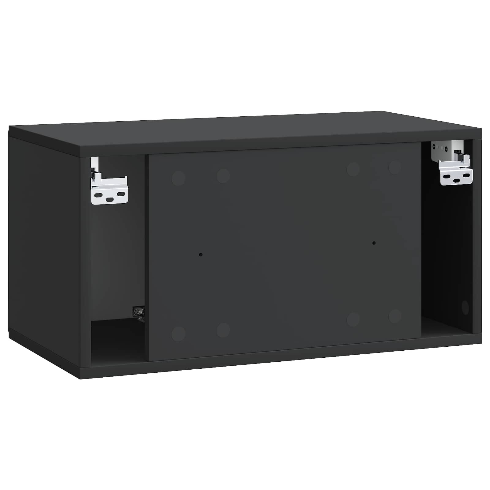 Mobile Porta TV da Muro Nero 59,5 x 31 x 30 cm | homemem39