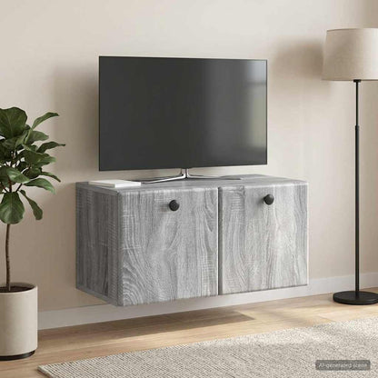 Mobile Porta TV da Muro 59,5 x 31 x 30 cm Sonoma grigio