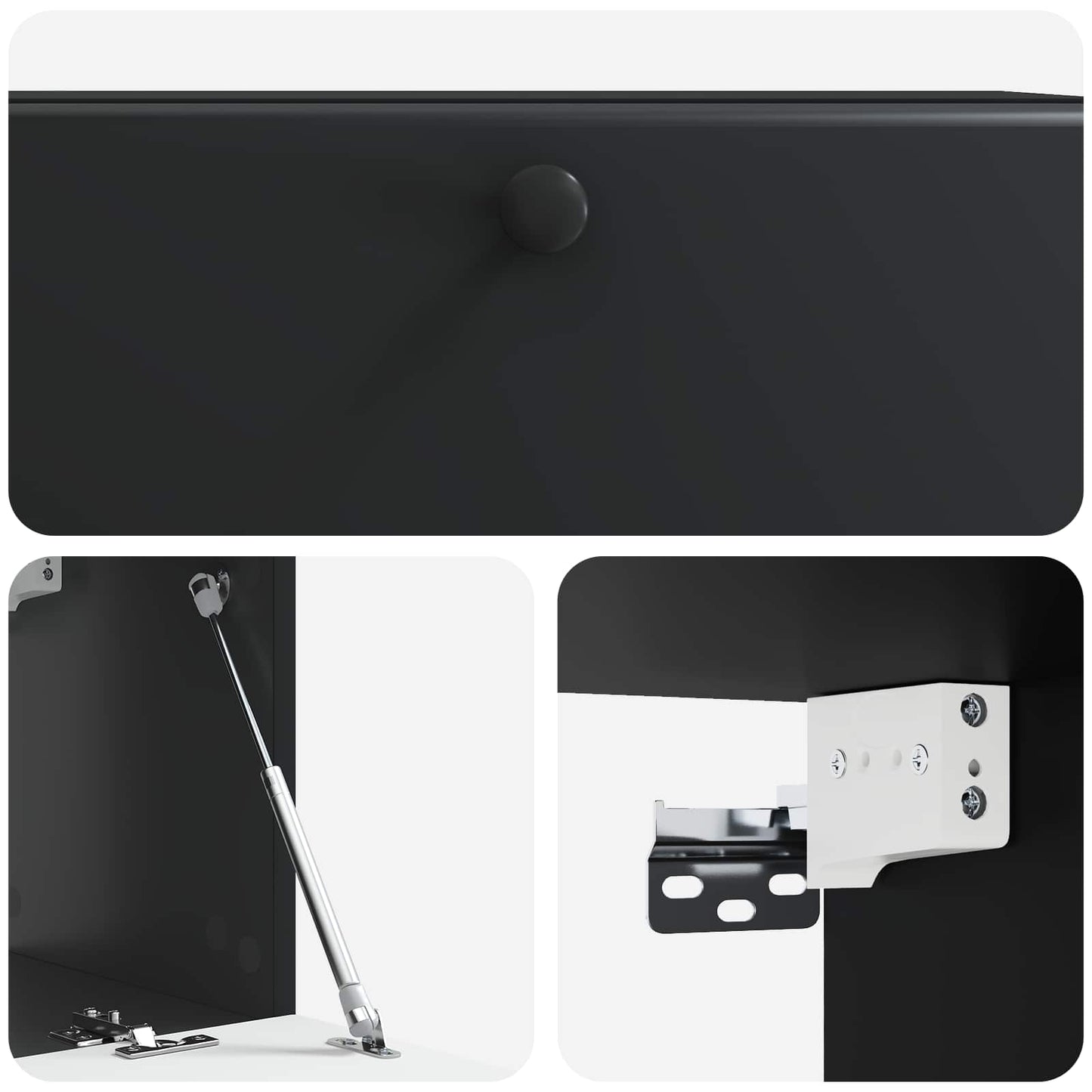 Mobile Porta TV da Muro Nero 78,5 x 31 x 30 cm | homemem39