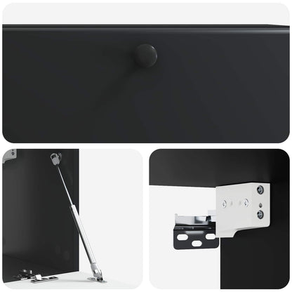 Mobile Porta TV da Muro Nero 78,5 x 31 x 30 cm | homemem39