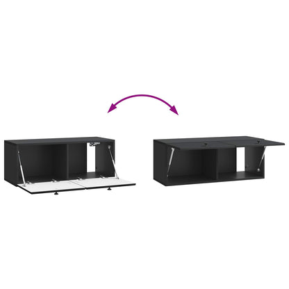 Mobile Porta TV da Muro Nero 78,5 x 31 x 30 cm | homemem39