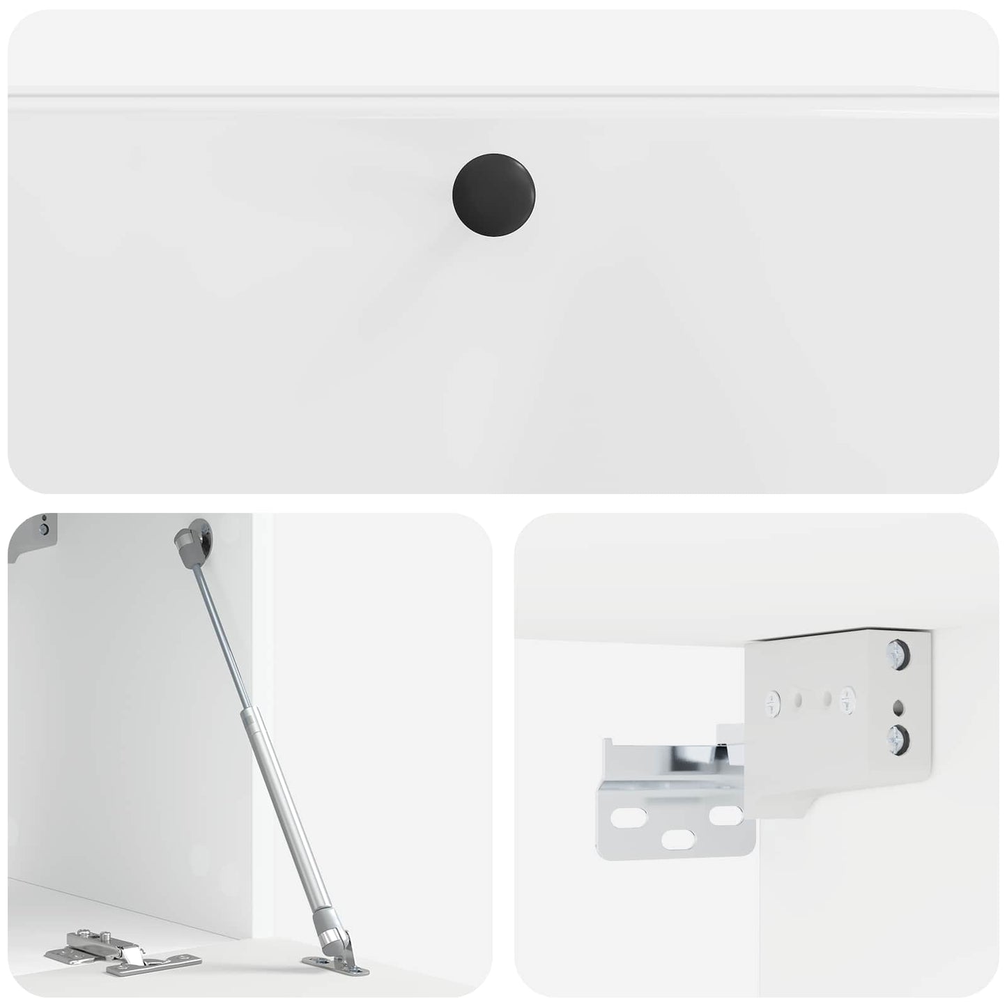 Mobile Porta TV da Muro 78,5 x 31 x 30 cm Bianco Lucido