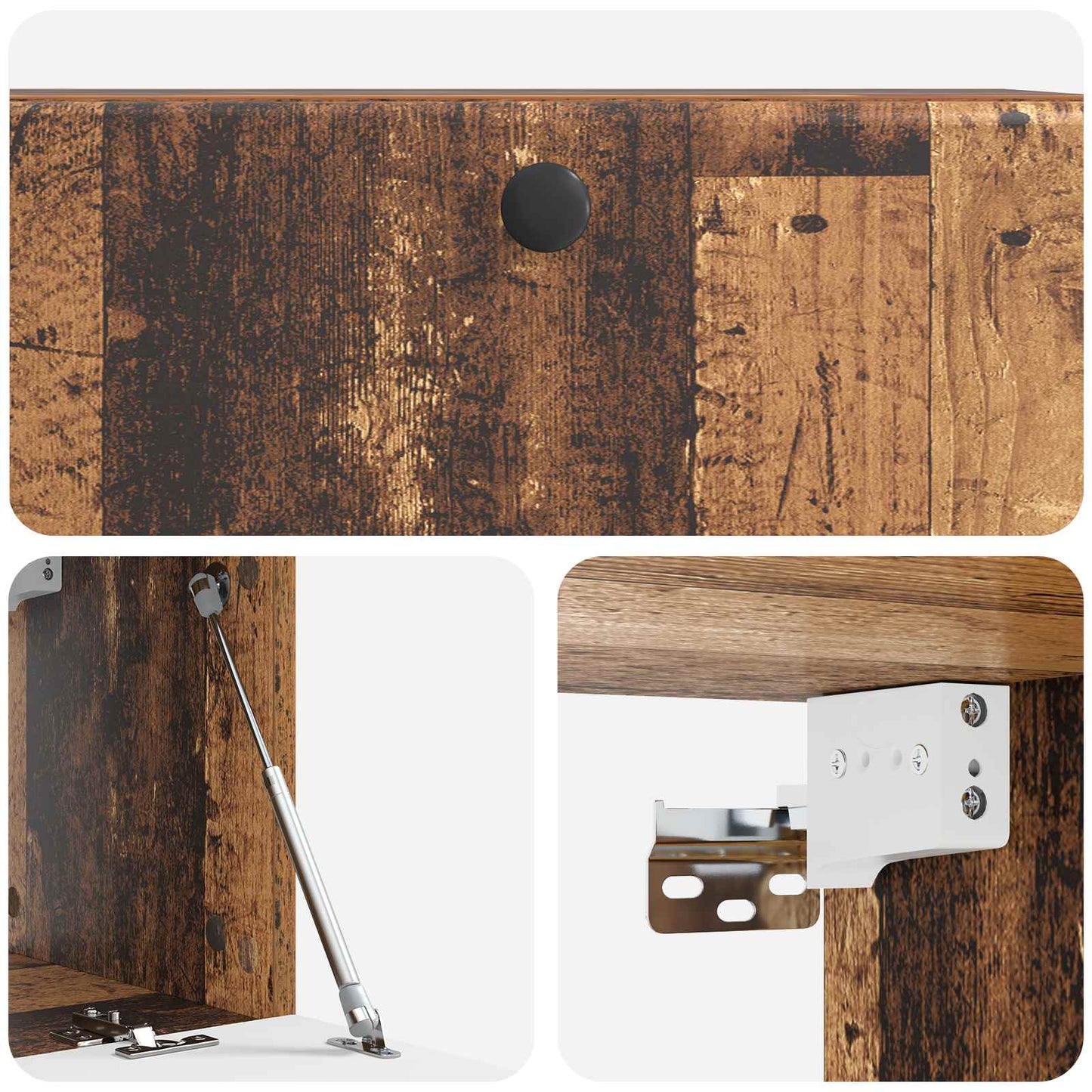 Mobile Porta TV da Muro 78,5 x 31 x 30 cm Legno antico