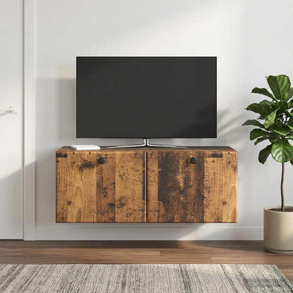 Mobile Porta TV da Muro 78,5 x 31 x 30 cm Legno antico