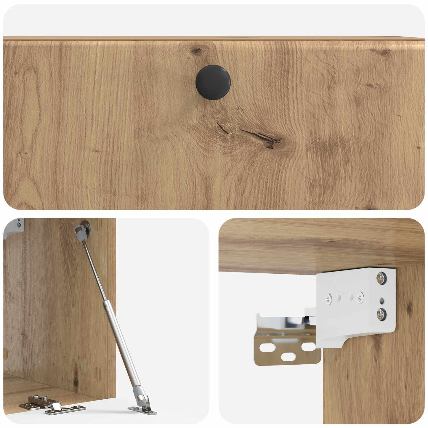 Mobile Porta TV da Muro Rovere Artigianale 78,5 x 31 x 30 cm | homemem39