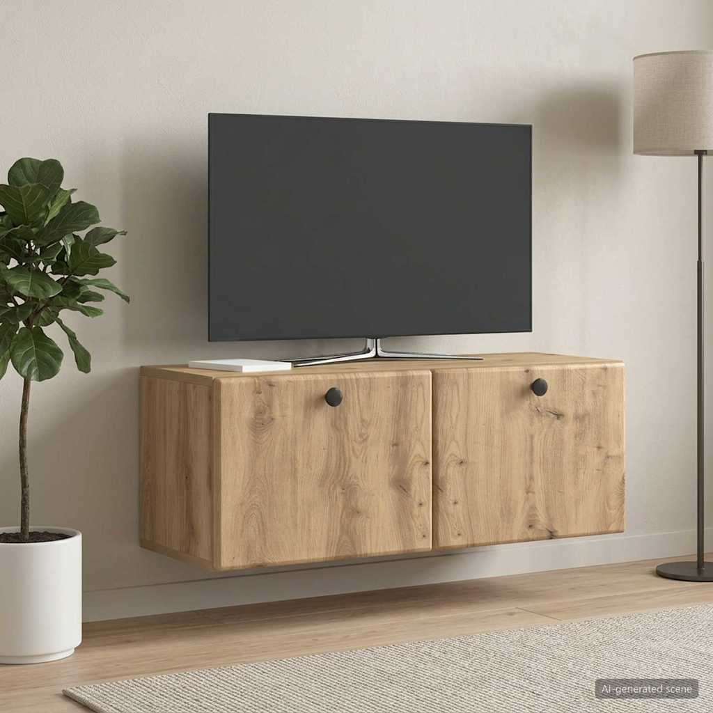 Mobile Porta TV da Muro 78,5 x 31 x 30 cm Rovere Artigianale