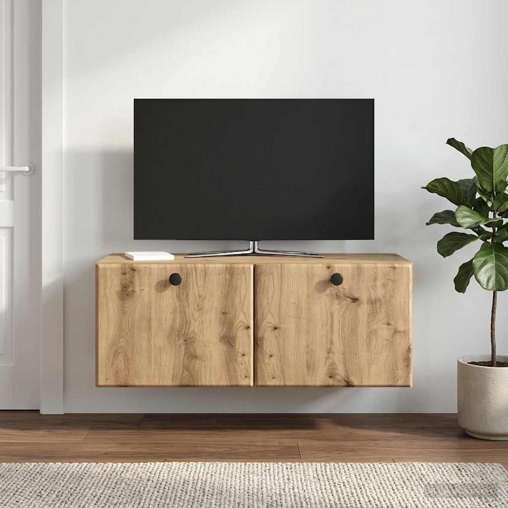 Mobile Porta TV da Muro 78,5 x 31 x 30 cm Rovere Artigianale