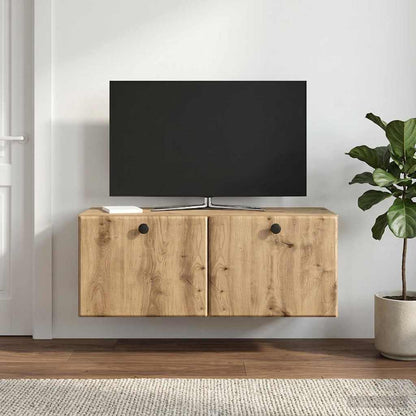 Mobile Porta TV da Muro 78,5 x 31 x 30 cm Rovere Artigianale