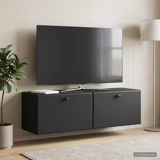 Mobile Porta TV da Muro 98 x 31 x 30 cm Nero