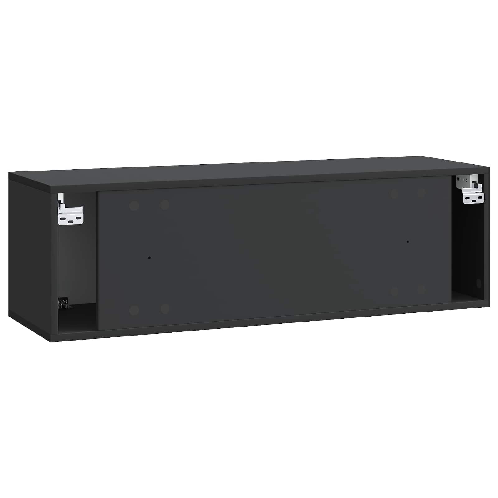 Mobile Porta TV da Muro Montaggio a parete Nero 98 x 31 x 30 cm | homemem39