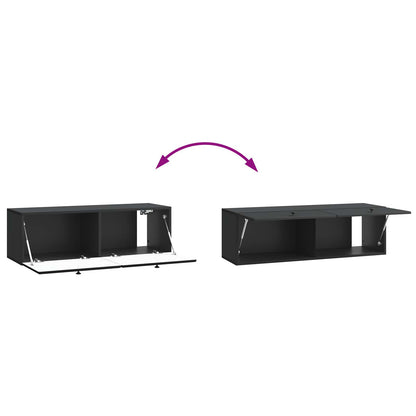 Mobile Porta TV da Muro 98 x 31 x 30 cm Nero