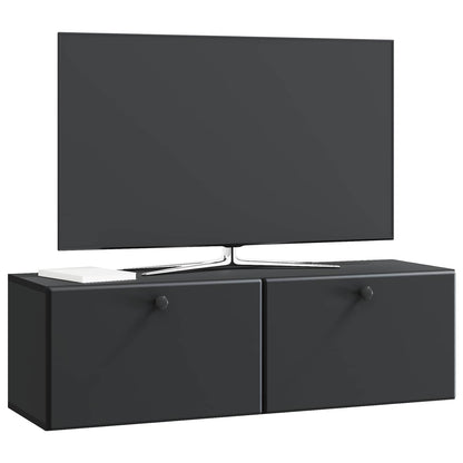 Mobile Porta TV da Muro Montaggio a parete Nero 98 x 31 x 30 cm | homemem39