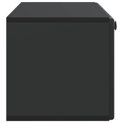 Mobile Porta TV da Muro Montaggio a parete Nero 98 x 31 x 30 cm | homemem39