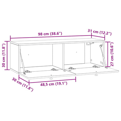 Mobile Porta TV da Muro Rovere Sonoma 98 x 31 x 30 cm | homemem39