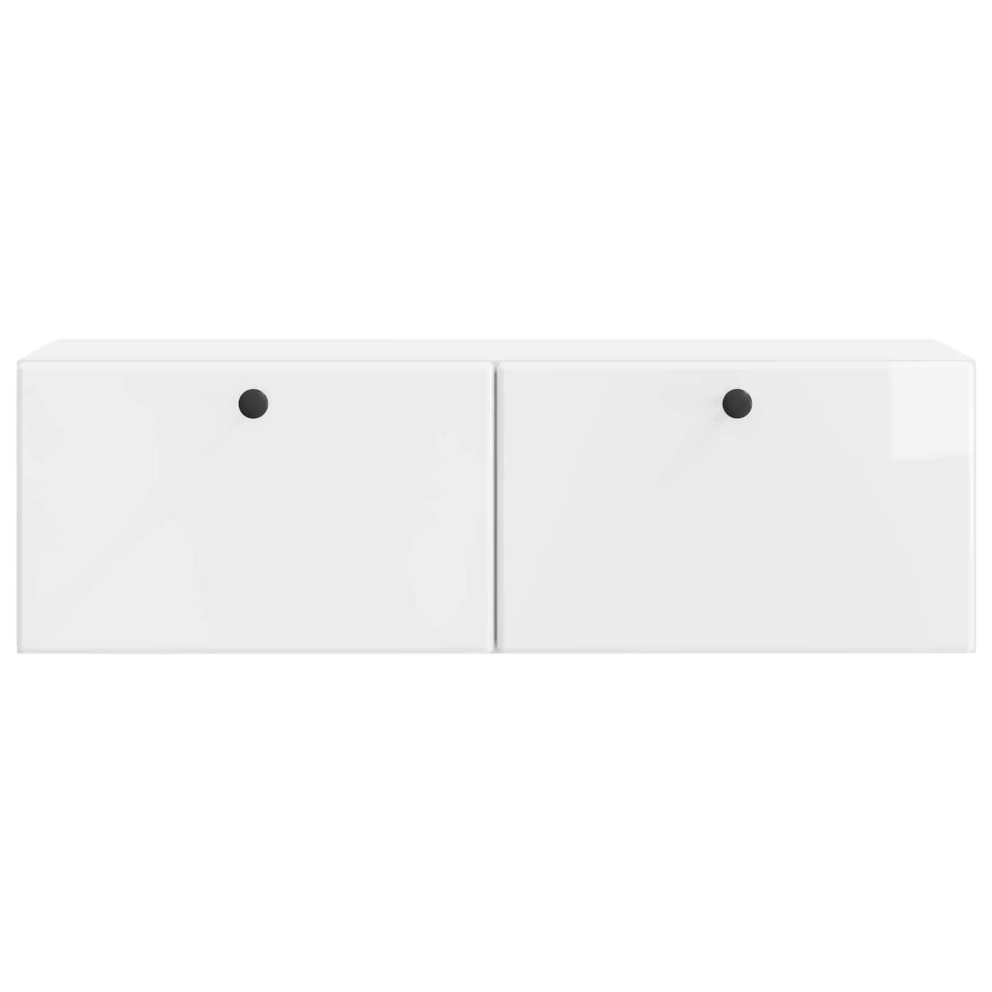 Mobile Porta TV da Muro Bianco Lucido 98 x 31 x 30 cm | homemem39