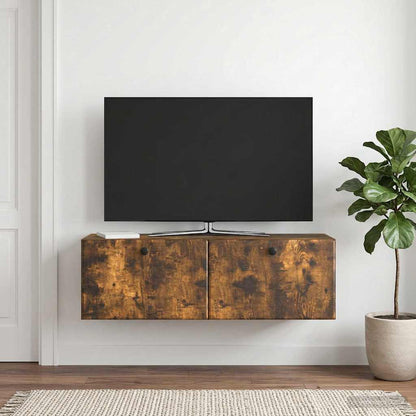 Mobile Porta TV da Muro 98 x 31 x 30 cm Rovere Fumo