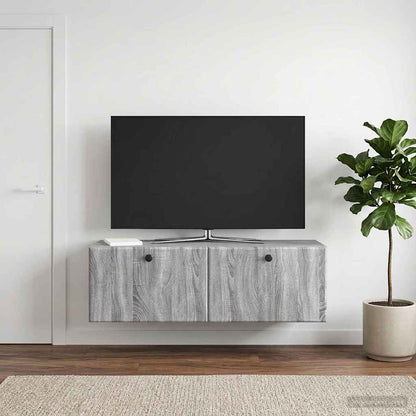 Mobile Porta TV da Muro 98 x 31 x 30 cm Sonoma grigio