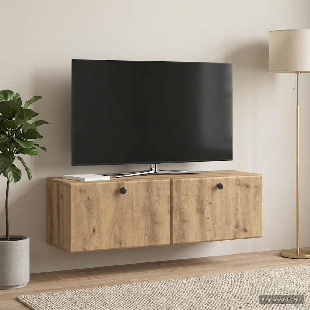 Mobile Porta TV da Muro 98 x 31 x 30 cm Rovere Artigianale
