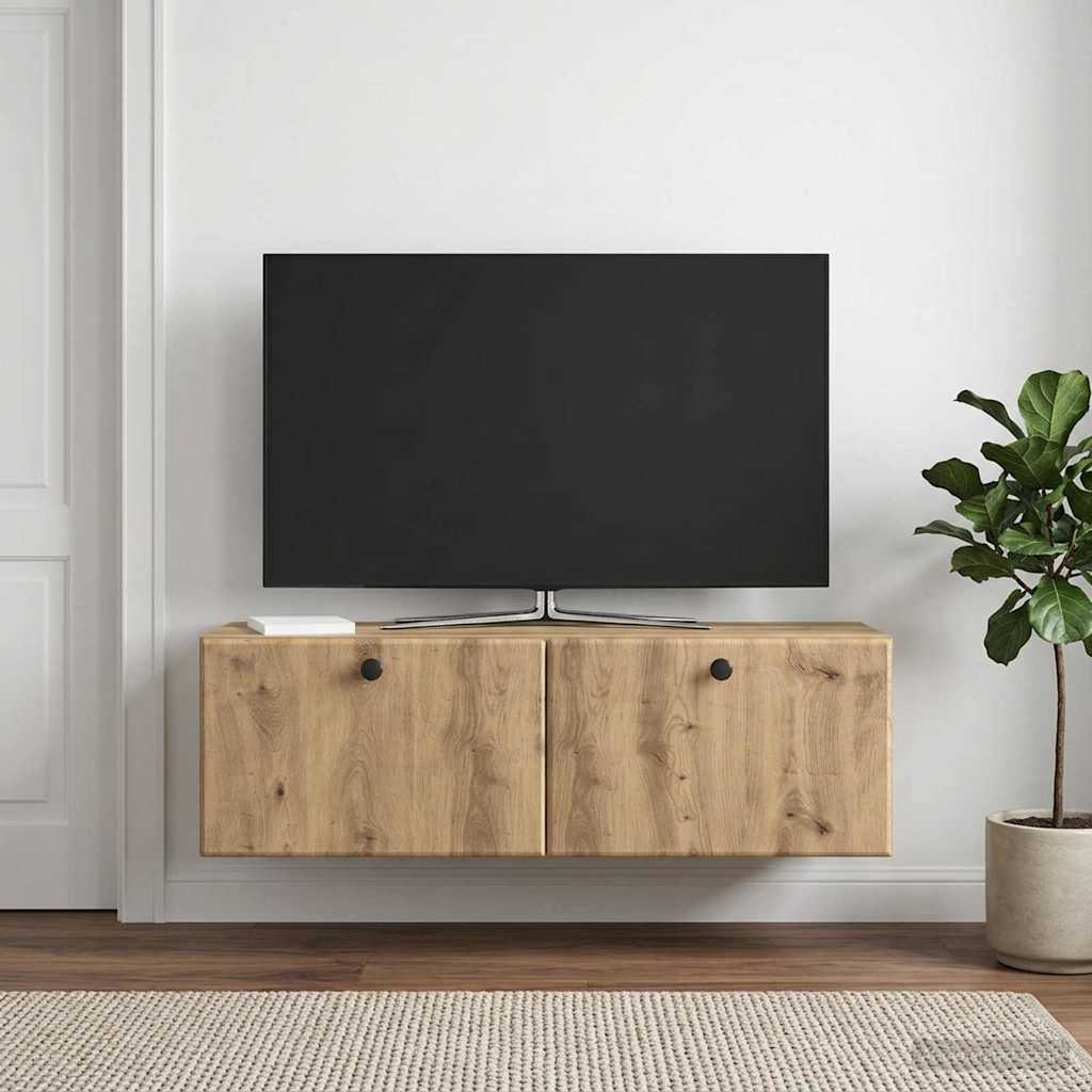 Mobile Porta TV da Muro 98 x 31 x 30 cm Rovere Artigianale