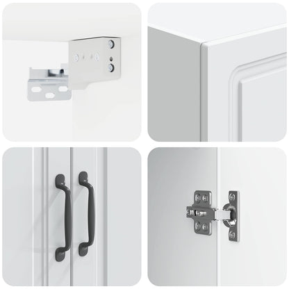 Mobiletto a muro Bianco 66 x 34,5 x 90 cm Legno ingegnerizzato | homemem39